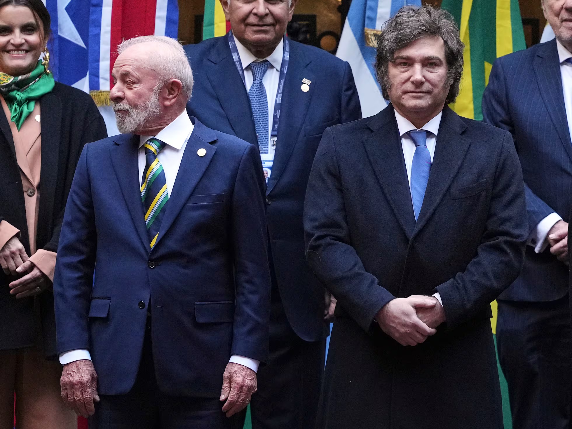 Luiz Inácio Lula da Silva y Javier Milei en Buenos Aires, en julio de 2025. Foto: AP