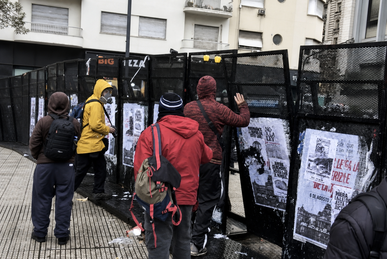Protesta en congreso.