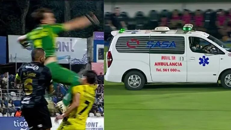Imagen: El rodillazo que paralizó el fútbol paraguayo: un argentino fracturó a su compañero y lo sacaron en ambulancia