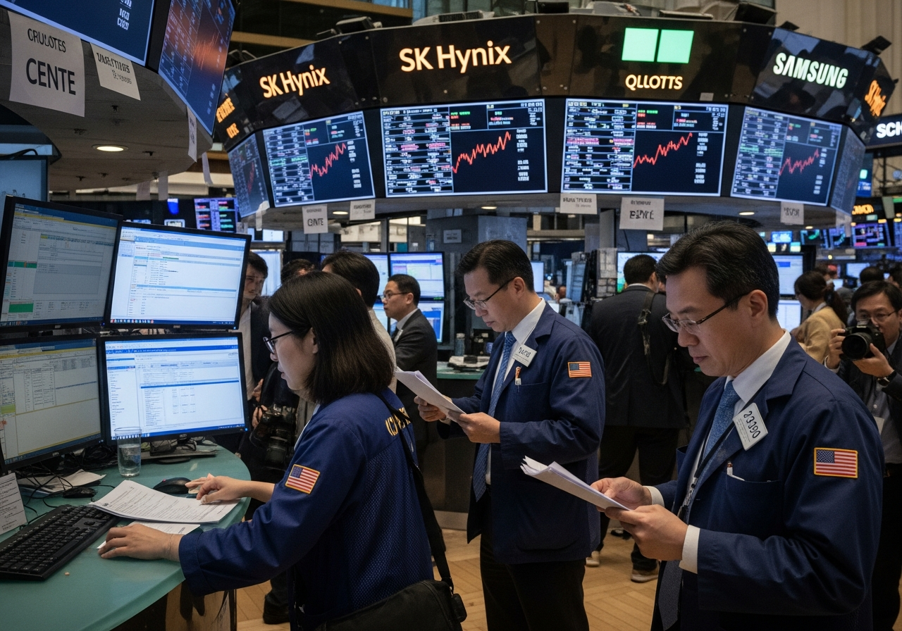Imagen generada por IA para: Temasek apuesta por los chips coreanos: Samsung y SK Hynix suben y el mapa del capital soberano se redibuja