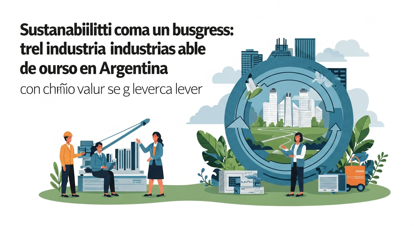 Ilustración generada por IA para: Sustentabilidad como eje de negocios: tres industrias marcan el rumbo en Argentina