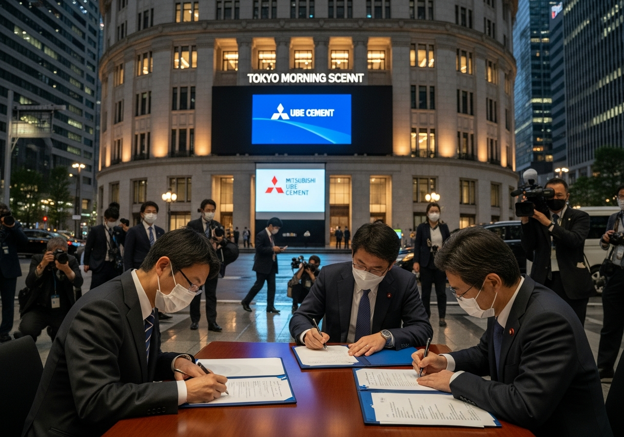 Imagen generada por IA para: Mitsubishi UBE Cement apunta a salir a bolsa en Tokio en diciembre y cambia el mapa del cemento global