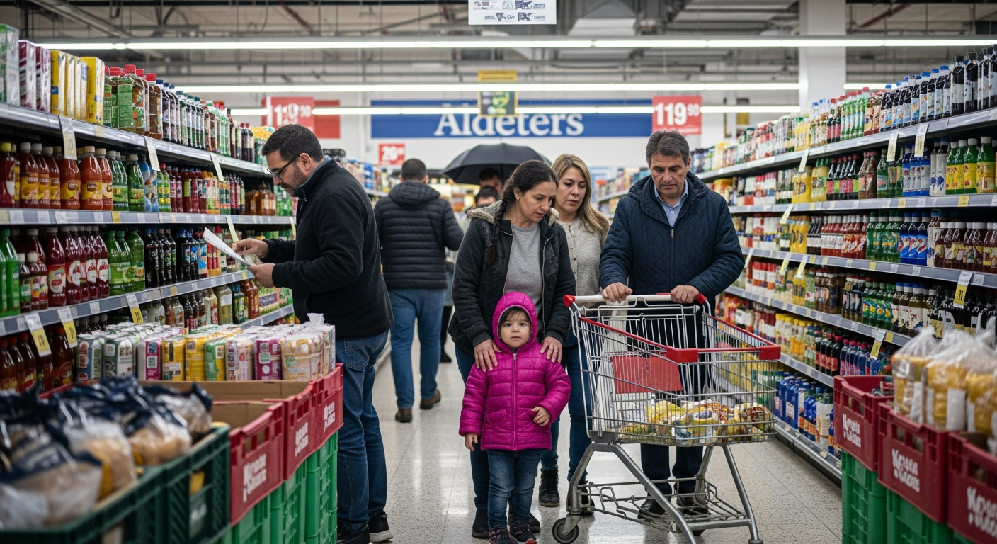 Imagen generada por IA para: El gasto de los hogares subió 0,7% en mayo, pero el consumo masivo sigue estancado y el crédito da señales de freno