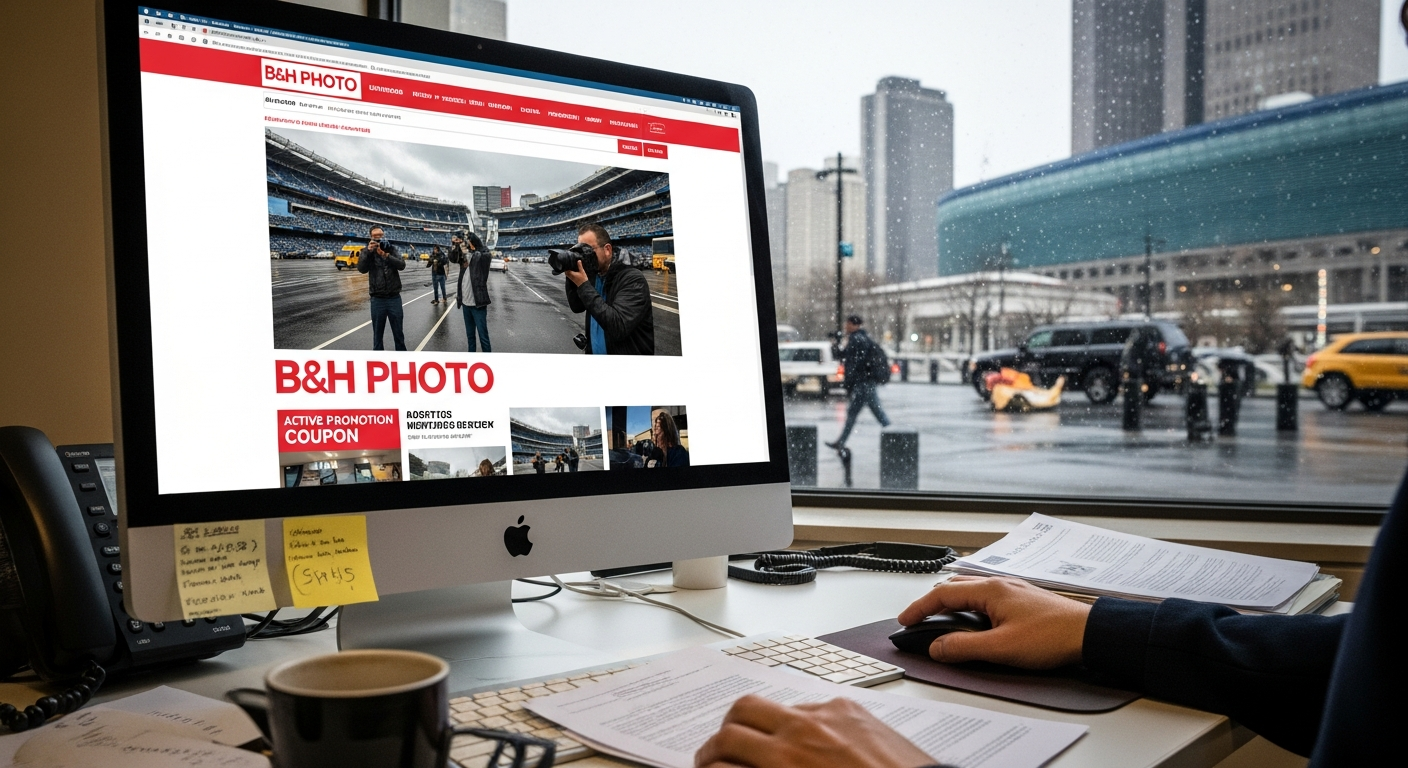 Imagen generada por IA para: B&H Photo ofrece descuentos de hasta $900 en julio de 2026 con cupones y programas especiales