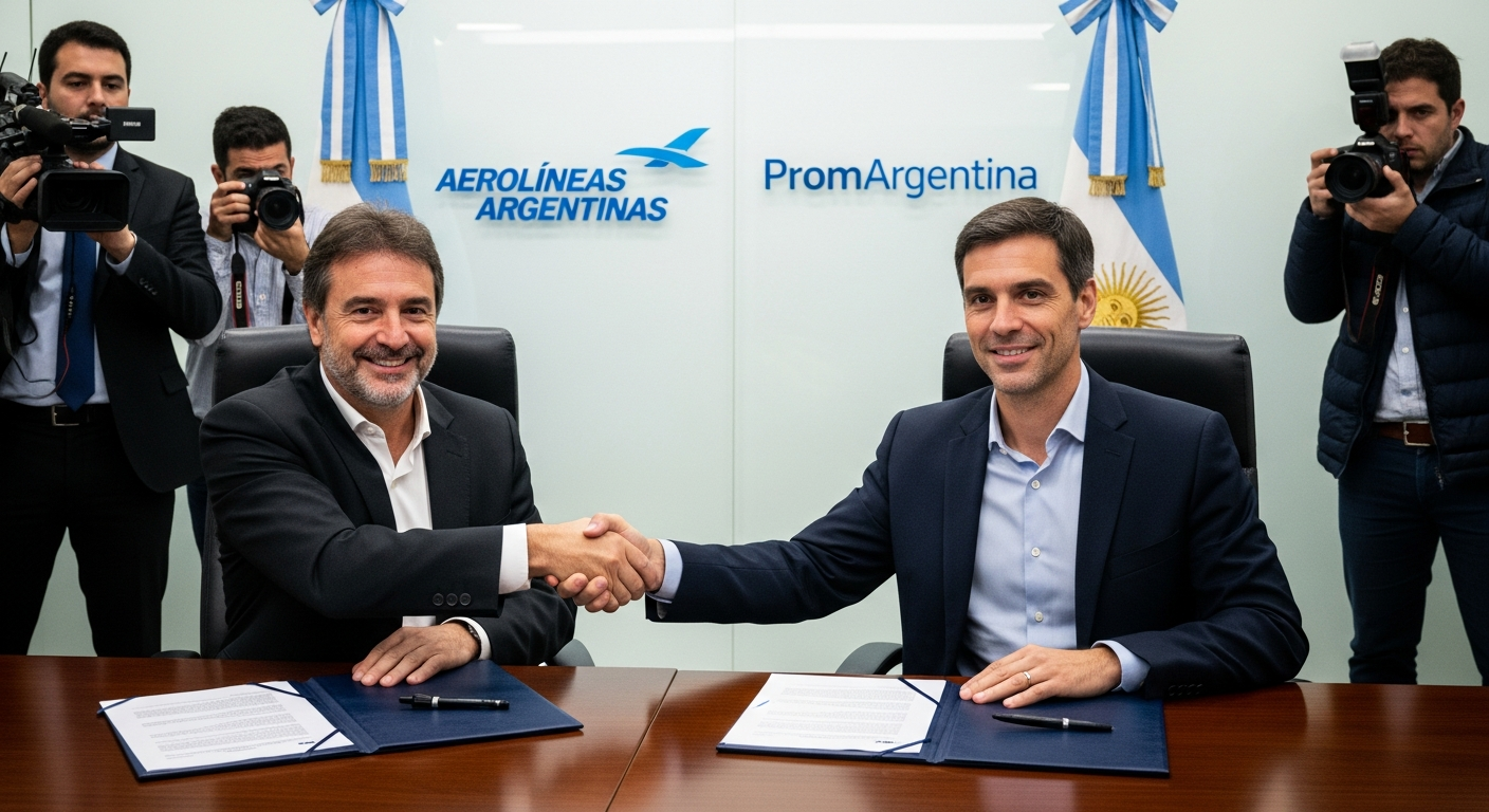 Imagen generada por IA para: Aerolíneas baja el costo de exportar: descuentos para empresas que vayan a ferias y misiones comerciales