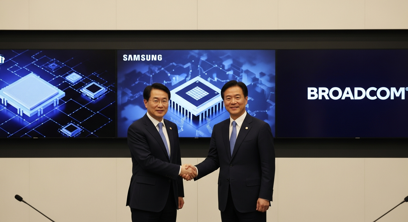 Imagen generada por IA para: Samsung y SK Hynix sellan $950 mil millones en chips con EE.UU.: Corea del Sur se ancla al corazón de la IA global