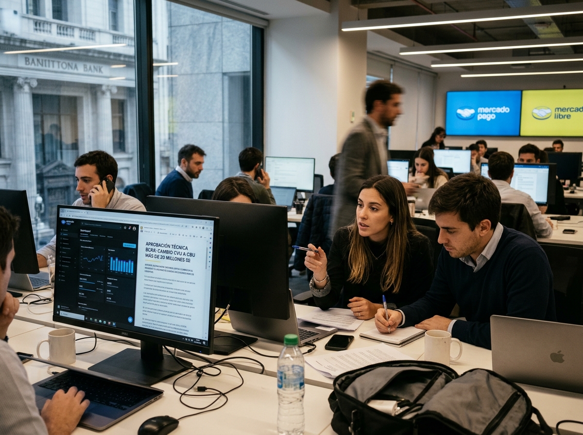Imagen generada por IA para: El BCRA da el visto bueno técnico para que Mercado Pago sea banco: más de 20 millones de cuentas podrían pasar de CVU a CBU