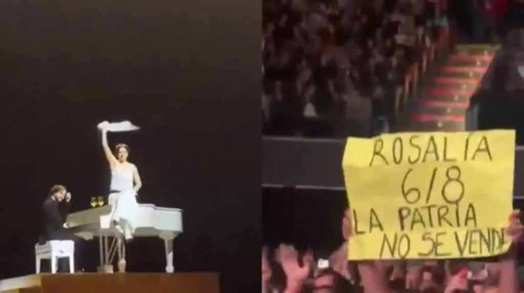 Se burló de Argentina, cobró y se fue: Rosalía ridiculizó al país tras el Mundial, vino a cantar, alentó cánticos contra Milei y su show se convirtió en una protesta.