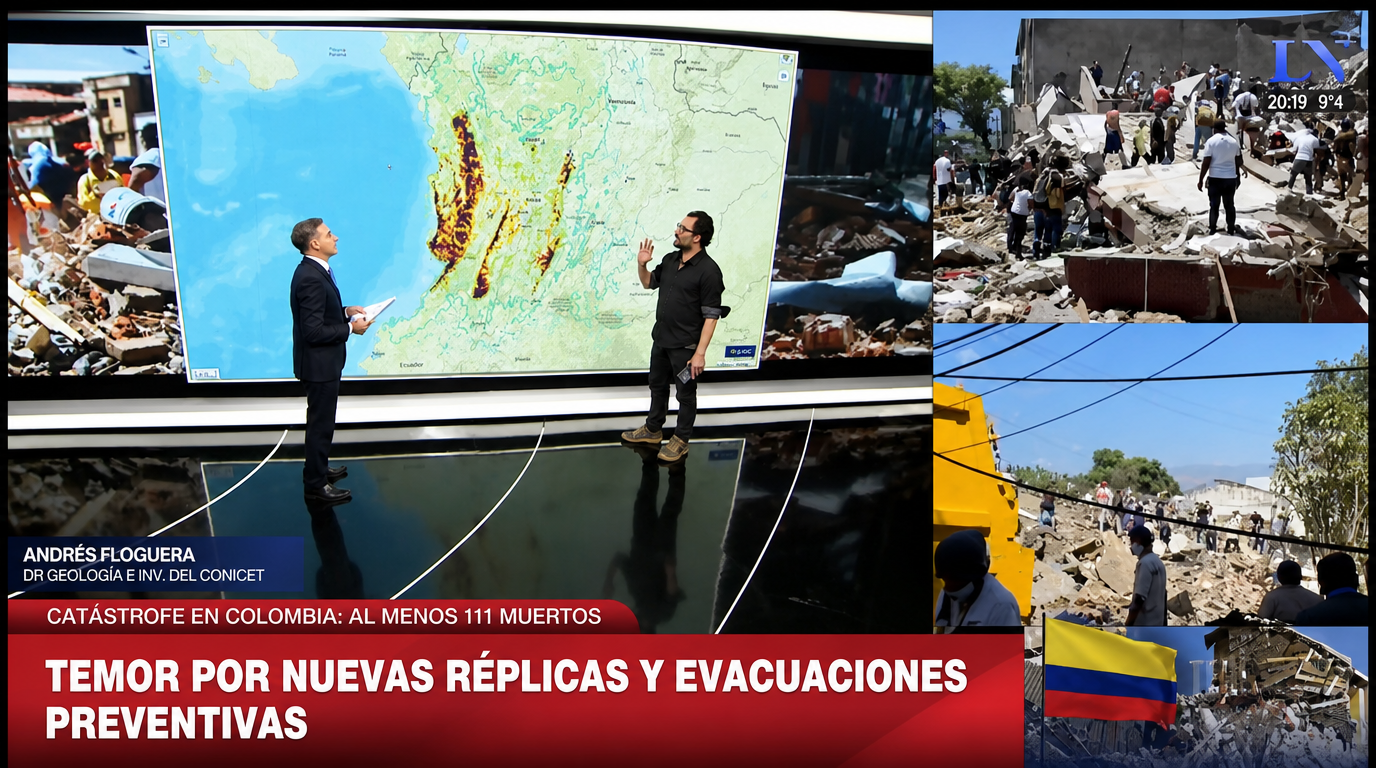 La advertencia de un geólogo del Conicet: un terremoto como el de Colombia también podría ocurrir en Argentina, según Andrés Folguera.